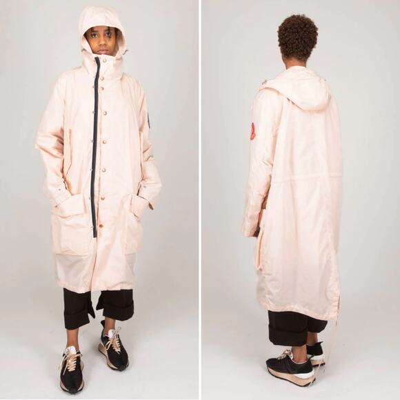 NWT Moncler Elias Oversized Long Parka Jacket Down Filled Light Pink Sz 3/US L - Picture 2 of 15